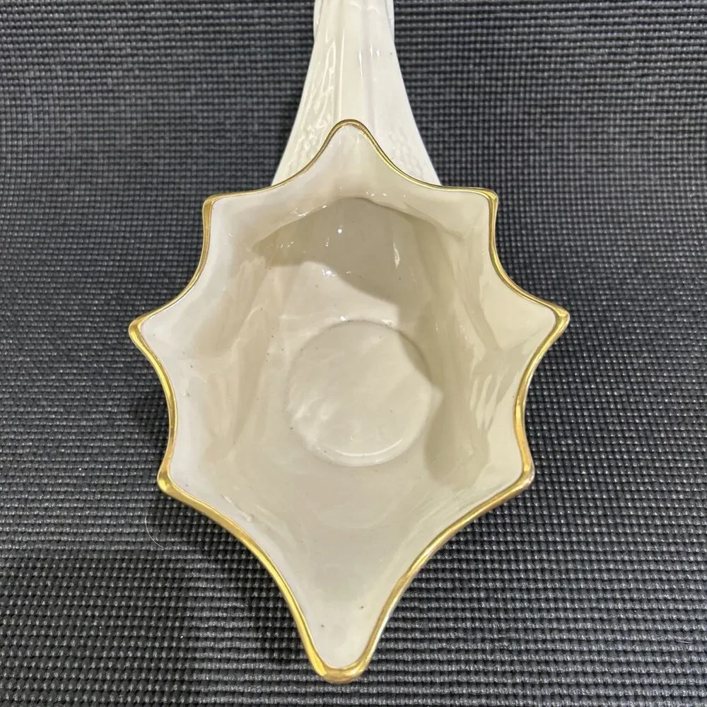 Vintage Lenox Fruits of Life Cornucopia Dish Ivory Gold Trim